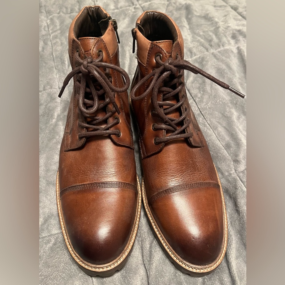 Flag LTD Men's Marsen Cap Toe Leather Lace-Up Hiker Boots, Size 9.5